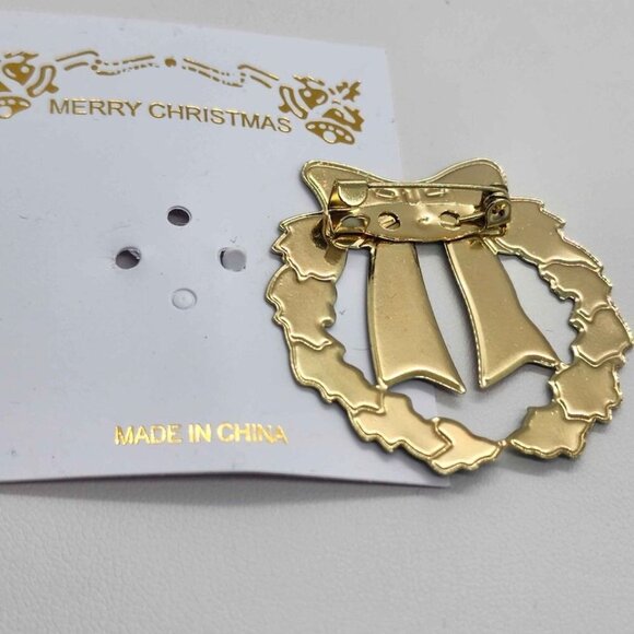 Brand New Christmas Wreath Brooch - Picture 2 of 4